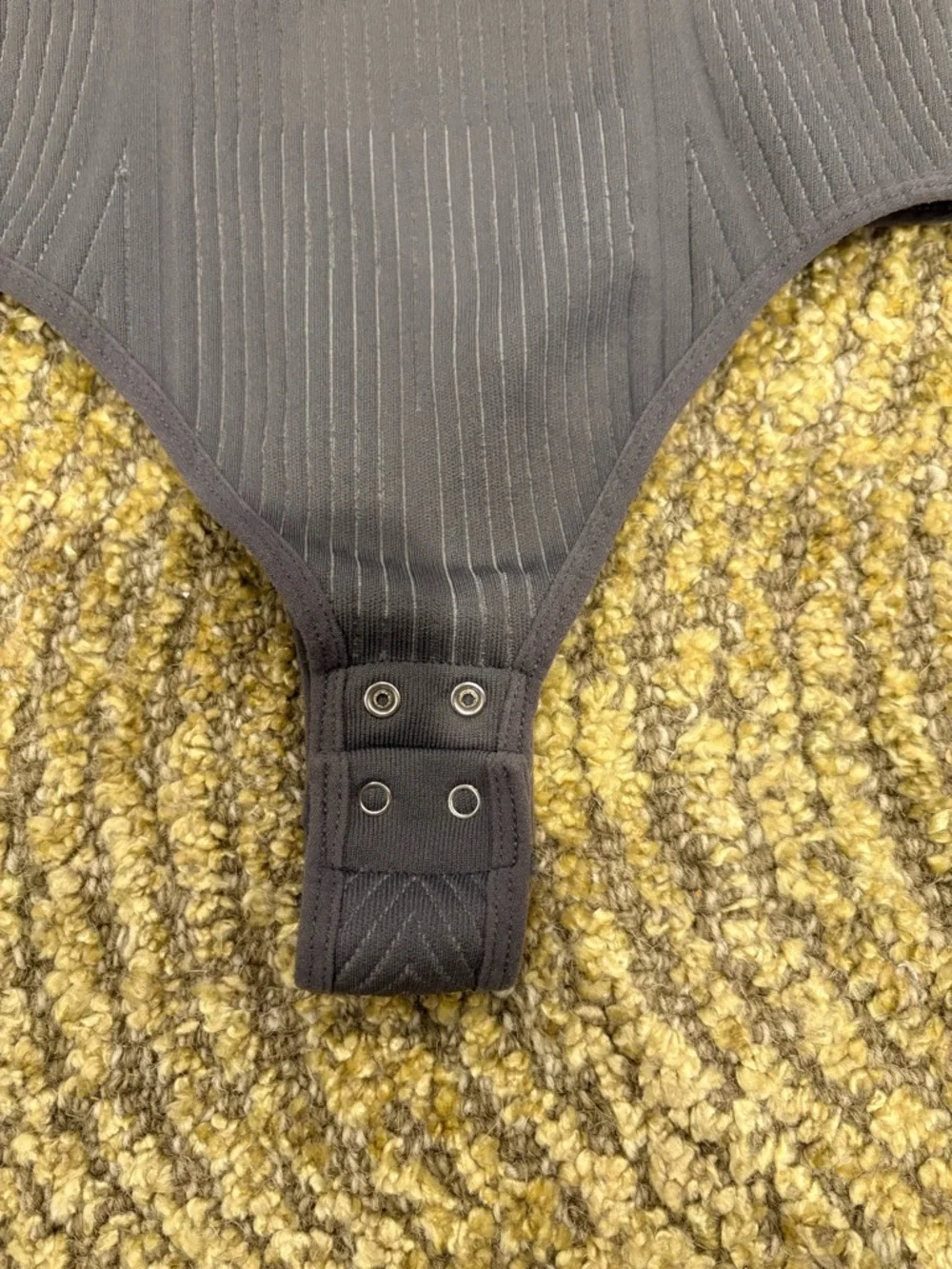 Dynamite Charcoal Ribbed Sweetheart Bodysuit - Picture 3 of 5
